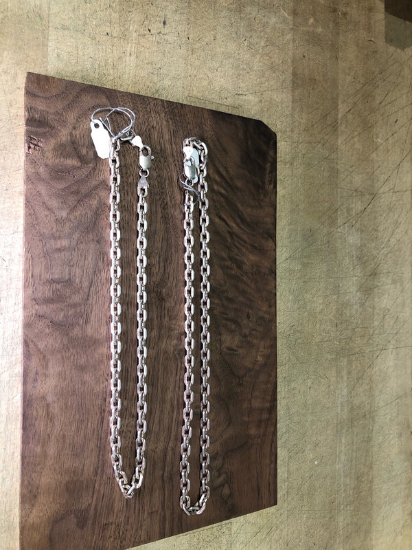16&quot; or 18” G - Lock Sterling Necklace
