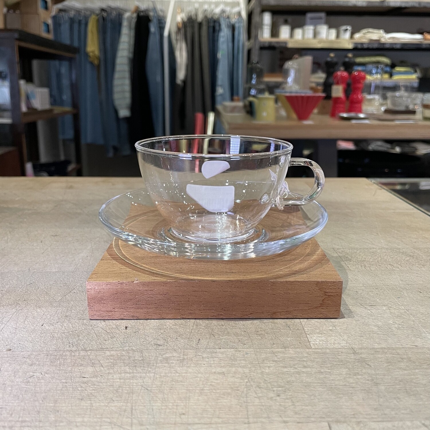 Hario Glass Teacup and Saucer Set