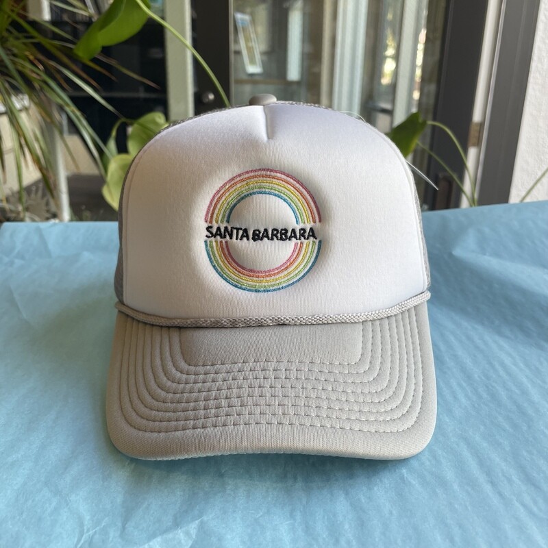 Double Rainbow X Sam Guzman Trucker Hat Light Grey