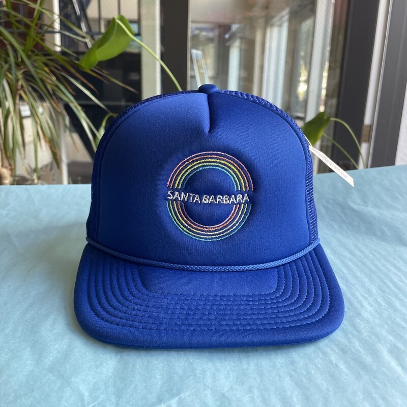 Double Rainbow X Sam Guzman Trucker Hat Blue Monochrome