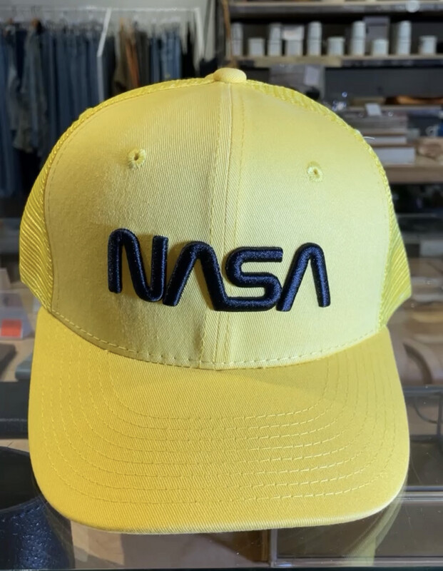 Nasa Snap back Yellow Black Letters