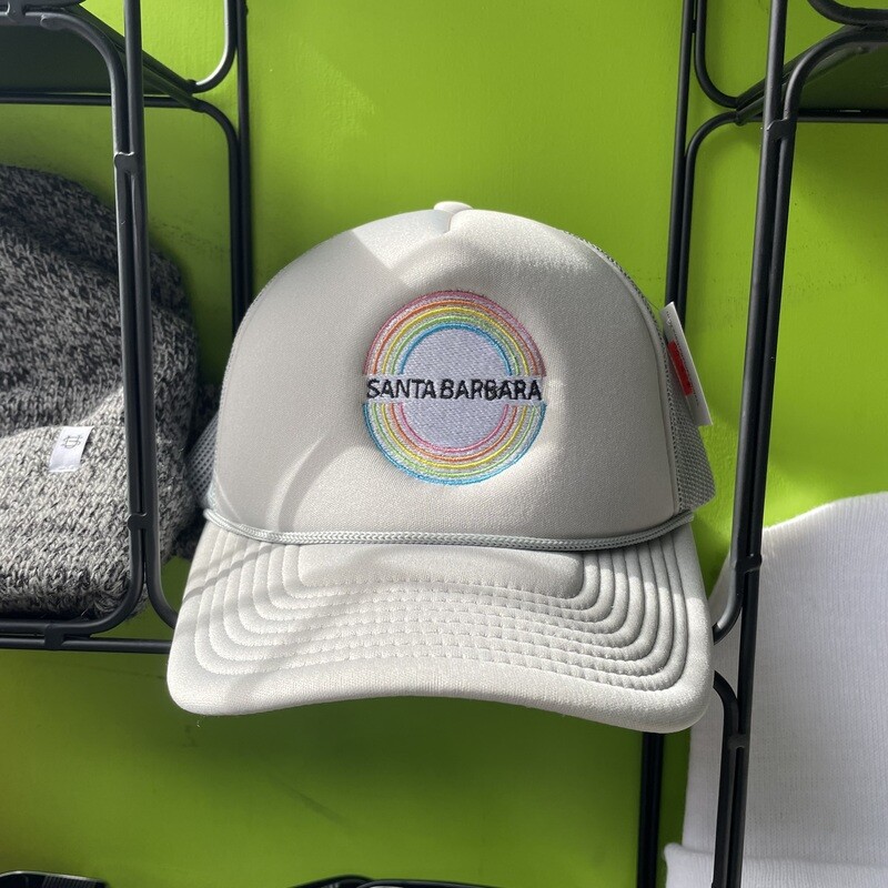Double Rainbow X Sam Guzman Trucker Hat Grey Monochrome
