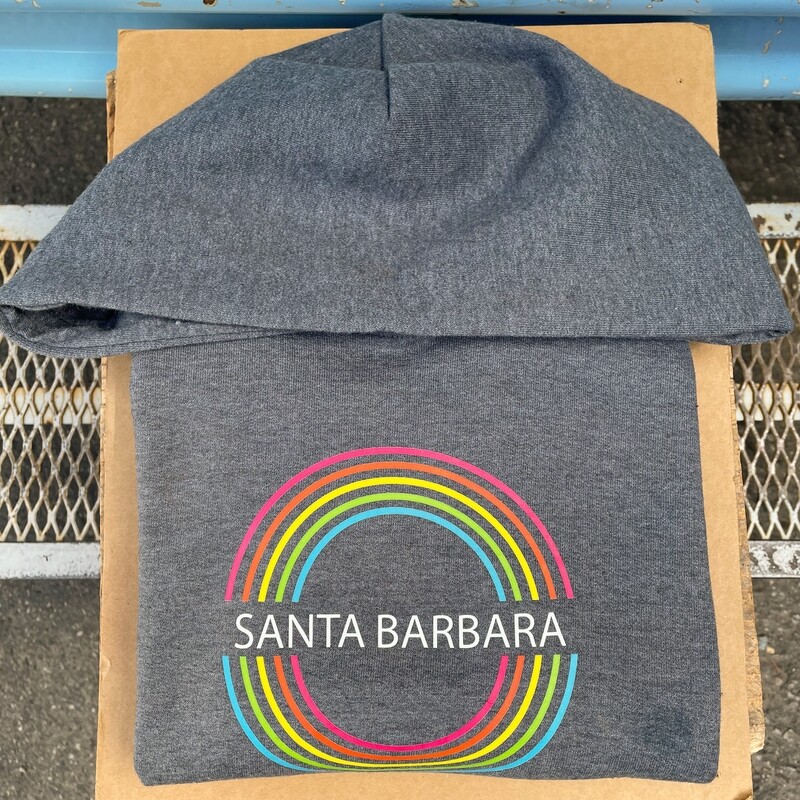 Sam Guzmàn X Double Rainbow Santa Barbara KIDS HOODIE - CHARCOAL GREY