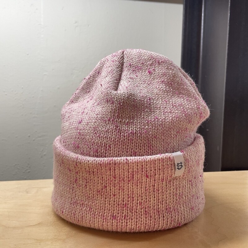 Ragg Wool Beanie - Cherry Blossom Tweed Melange