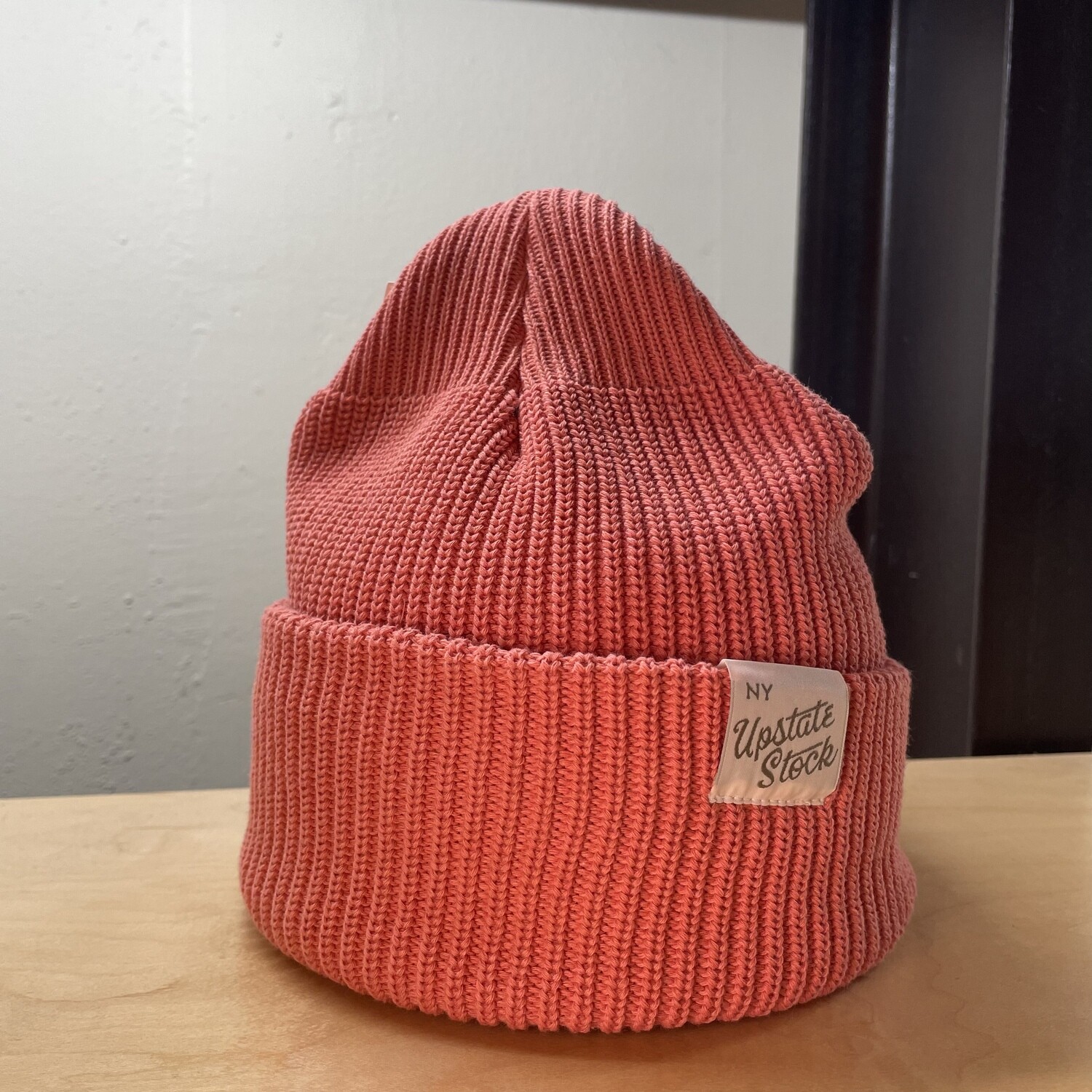 Up-cycled Cotton Beanie - Coral