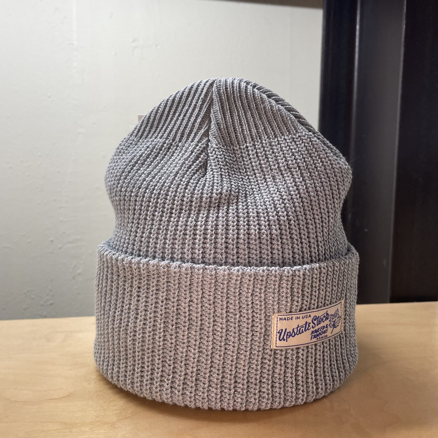 Up-cycled Denim Beanie - Stone