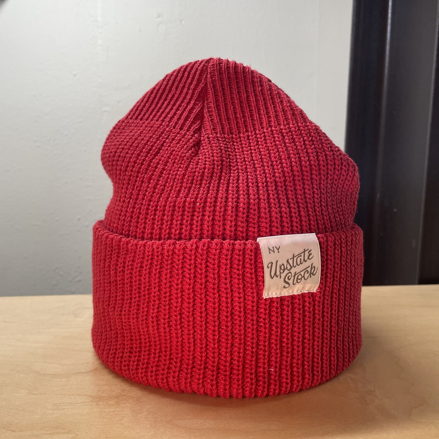 Up-cycled Cotton Beanie - Cherry Red