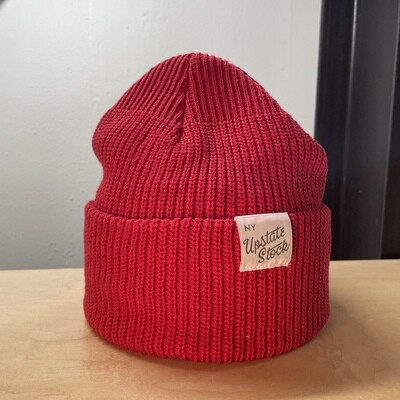 Up-cycled Cotton Beanie - Cherry Red