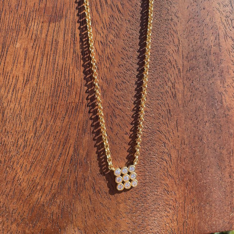 CZ Square Necklace