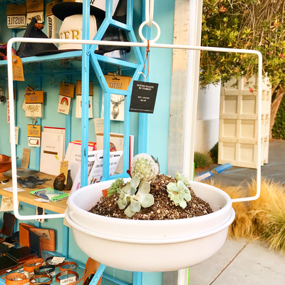 Templates Square Hanging Planter White on white