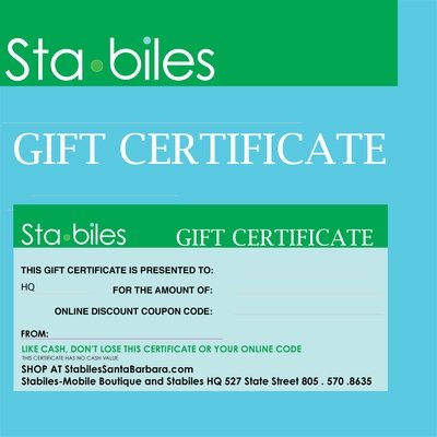 Gift Certificates