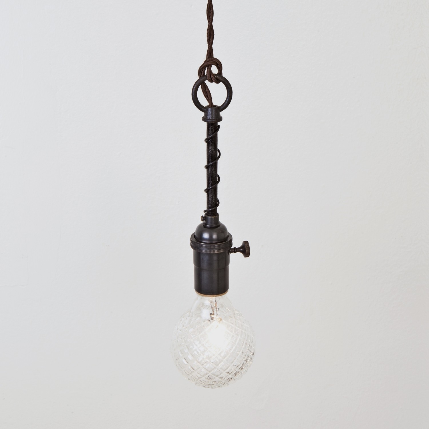 Industrial Spring Pendant Light w/Switch