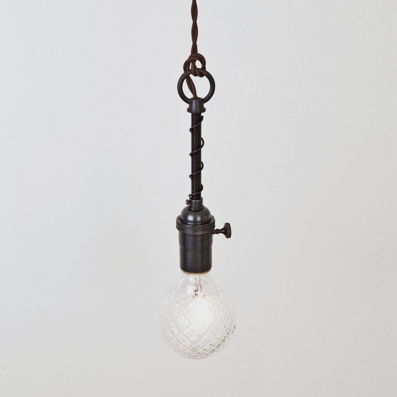 Industrial Spring Pendant Light w/Switch