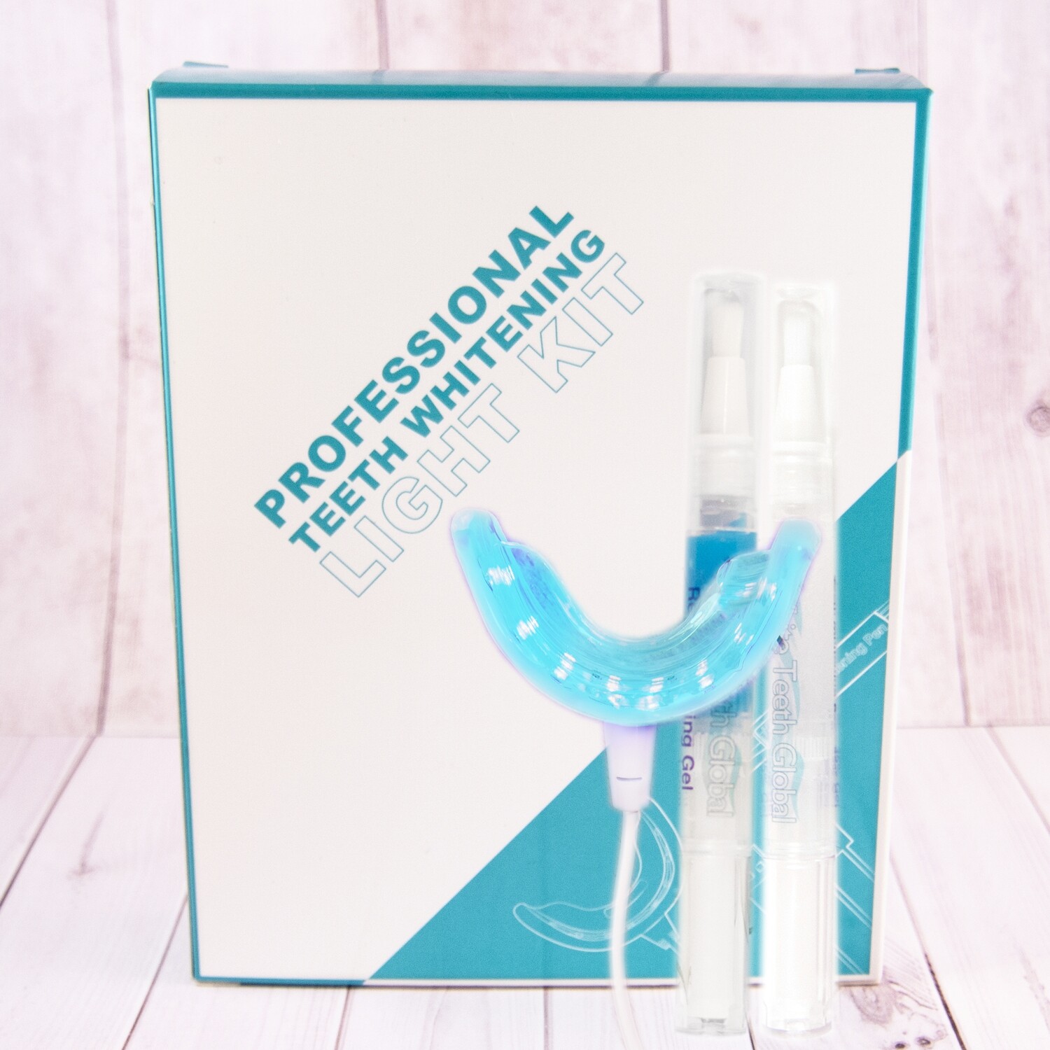 Teeth Whitening 2 Pen Kit 1 Carbamide Peroxide Tooth whitening Gel and 1 Remineralization Gel with iLED light Made in USA