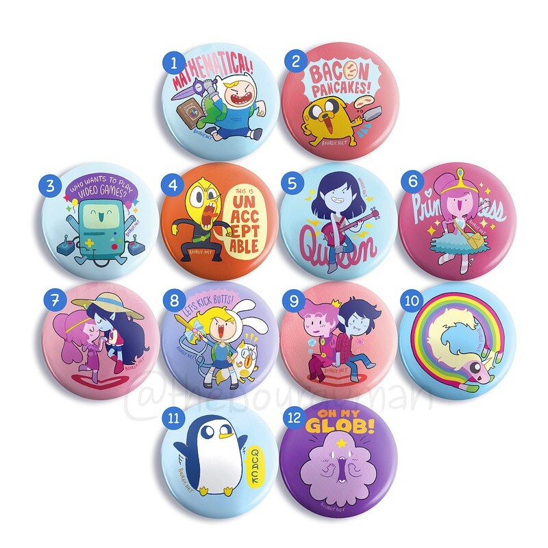 Adventure Time 2.25" button/macaron (12 designs)