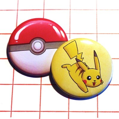 Pokémon 2.25" button/macaron (12 designs)