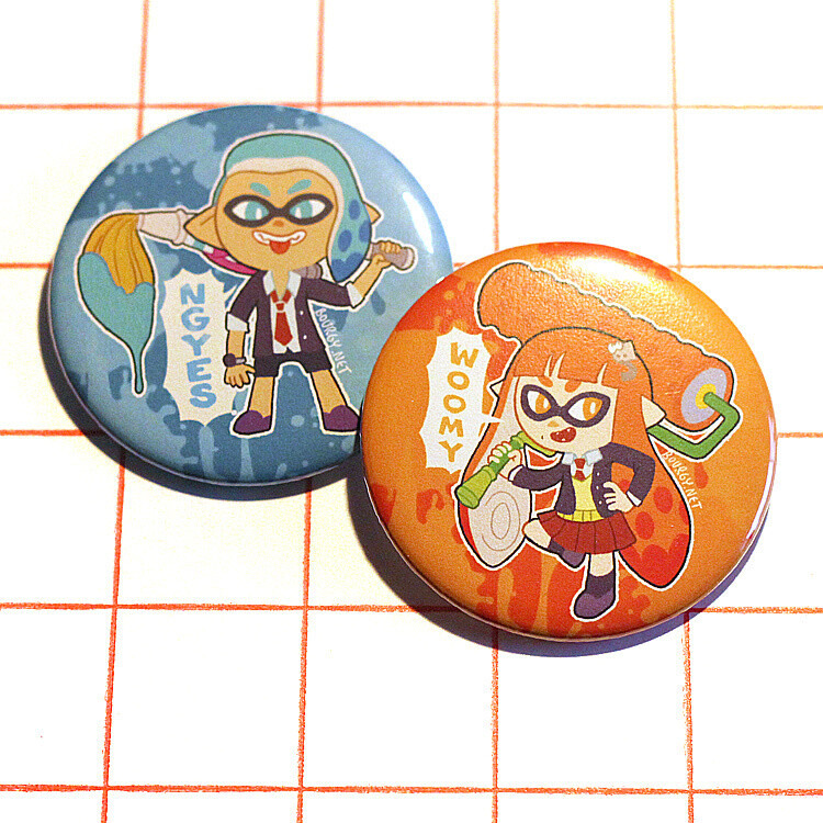 Splatoon 2.25&quot; button/macaron (9 designs)