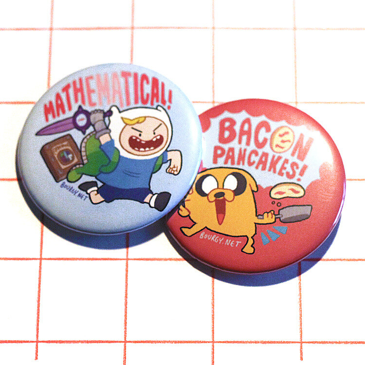 Adventure Time 2.25&quot; button/macaron (12 designs)