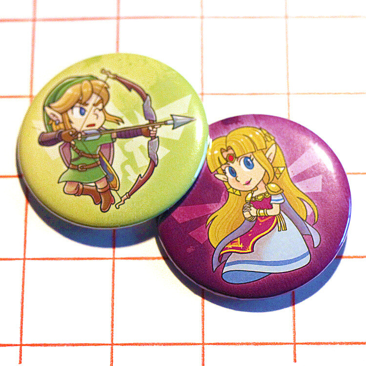 Legend Of Zelda 2.25&quot; button/macaron (12 designs)