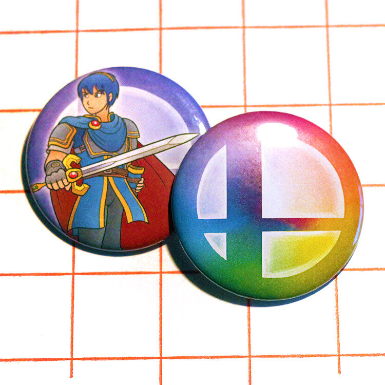 Smash Bros. 2.25&quot; button/macaron (108 designs)
