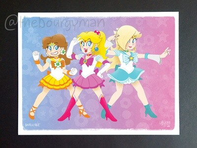 Sailor Princesses (Super Mario) 8 x 10" poster/affiche