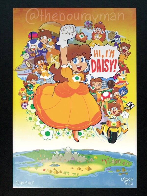 Hi, I&#39;m Daisy! (Super Mario) 12 x 18&quot; poster/affiche