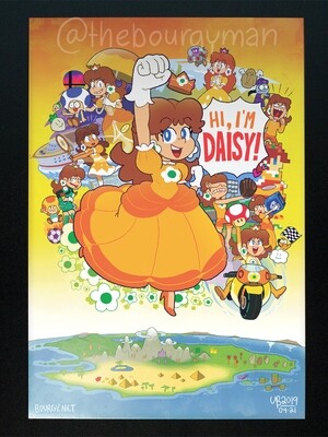 Hi, I'm Daisy! (Super Mario) 12 x 18" poster/affiche