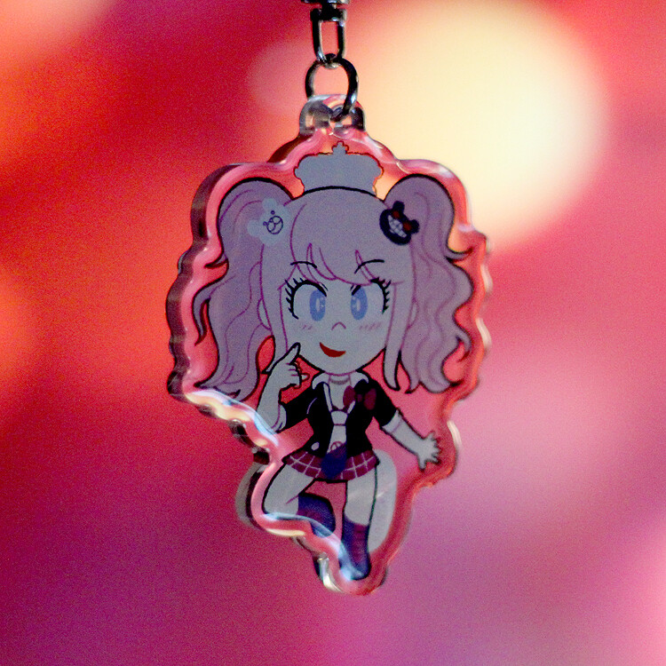 Junko (Danganrompa) 2.5&quot; acrylic charm/porte-clé acrylique