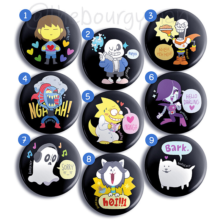 Undertale 2.25" button/macaron (9 designs)
