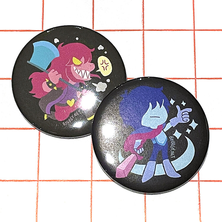 Deltarune 2.25&quot; button/macaron (9 designs)