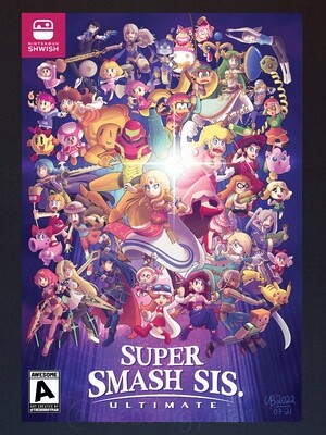 Super Smash Sis. Ultimate (Smash Bros.) 12 x 18" poster/affiche