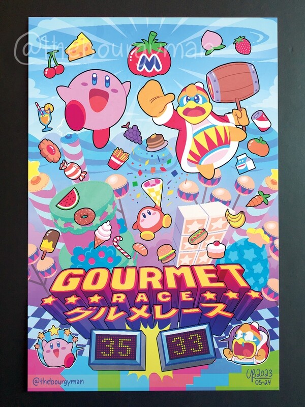 Gourmet Race (Kirby) 12 x 18&quot; poster/affiche