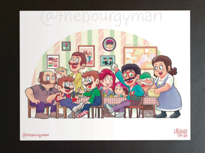 Mario&#39;s Family (Super Mario) 8 x 10&quot; poster/affiche