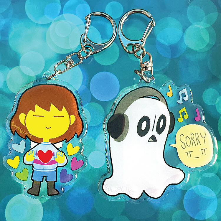 Undertale 2.5&quot; acrylic charm/porte-clé acrylique (7 designs)