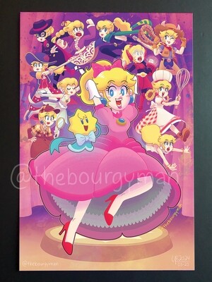 Peach's Showtime! (Super Mario) 12 x 18" poster/affiche