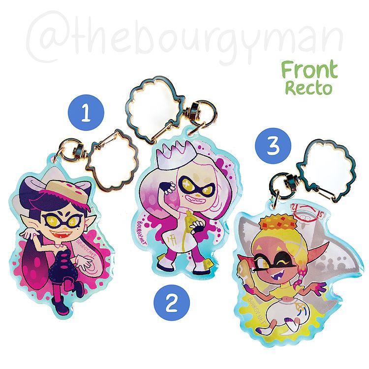 Splatoon 2.5" acrylic charm/porte-clé acrylique (3 designs)