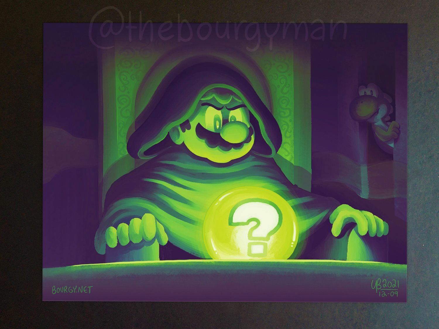 Mario Pondering His Orb (Super Mario) 8 x 10&quot; poster/affiche