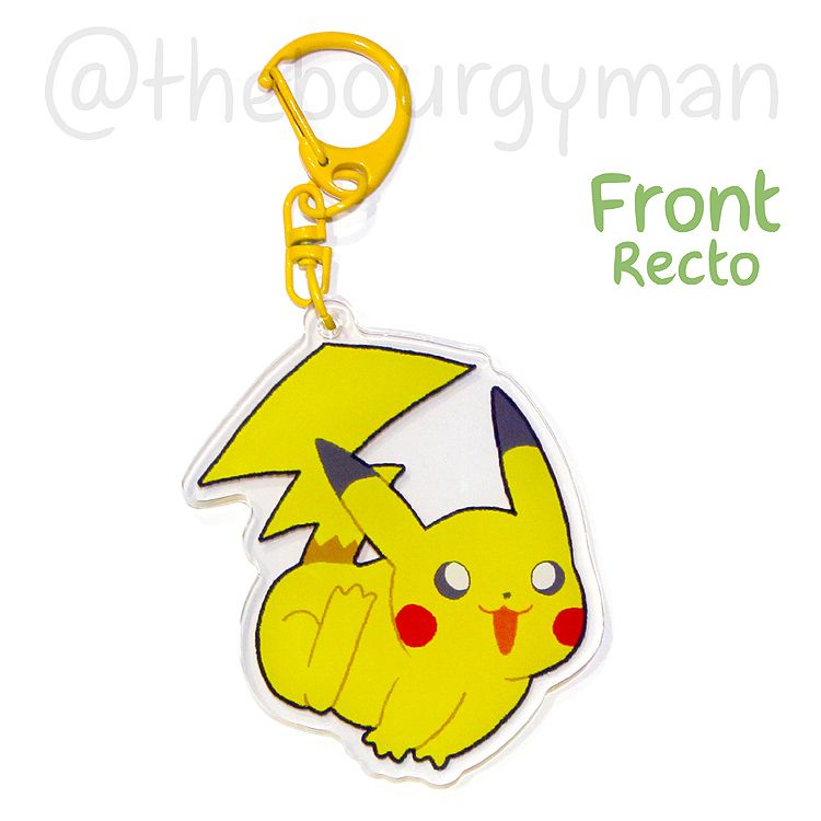 Pikachu 2.5" holographic acrylic charm/porte-clé acrylique holographique