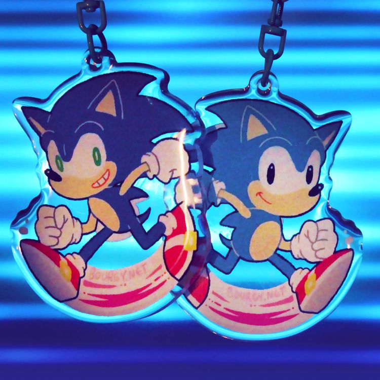 Sonic The Hedgehog 2.5&quot; acrylic charm/porte-clé acrylique