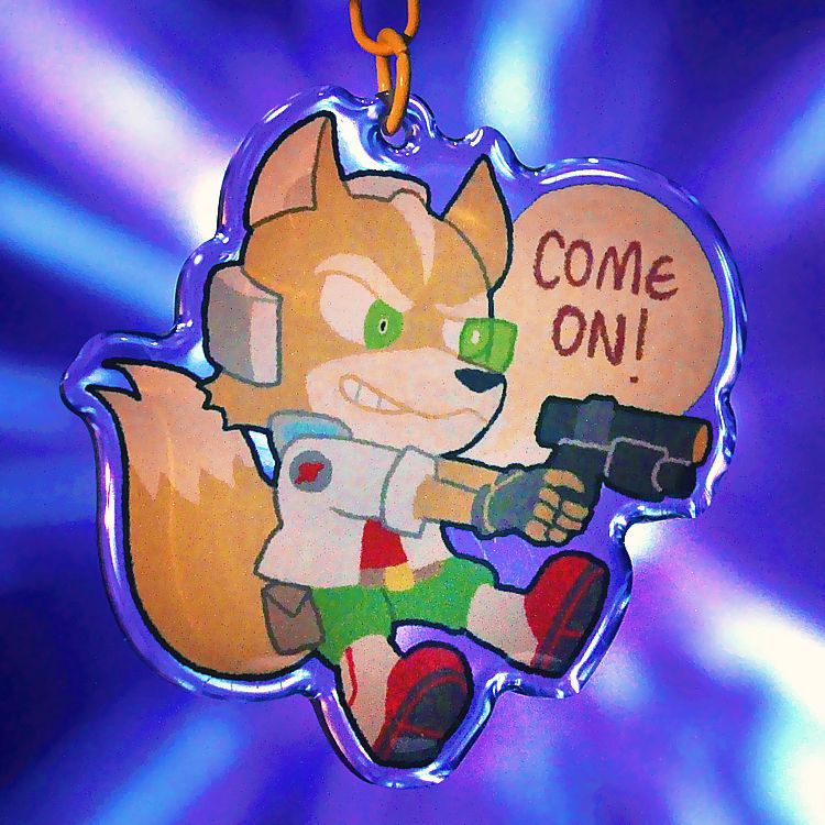 Fox McCloud (Starfox) 2.5&quot; acrylic charm/porte-clé acrylique