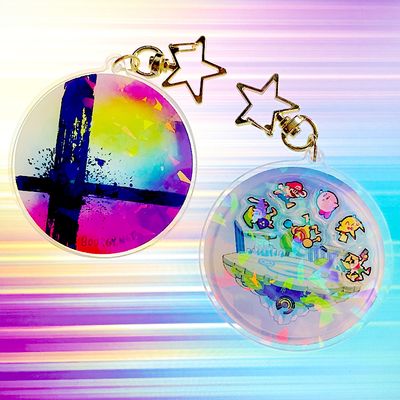 Smash Bros. 2.5&quot; shaker acrylic charm/porte-clé acrylique brassable