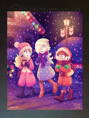 Winter Princesses (Super Mario) 8 x 10&quot; poster/affiche