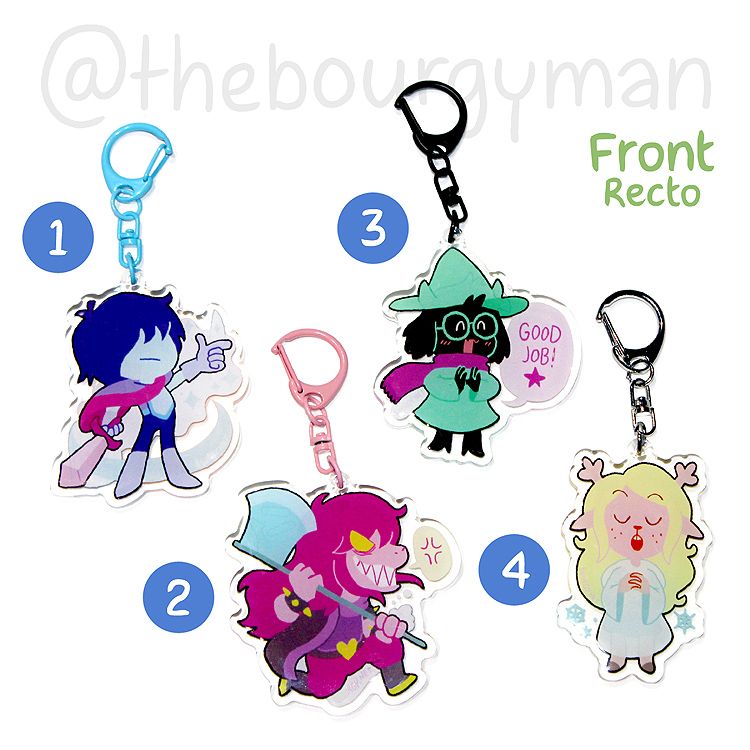 Deltarune 2.5" acrylic charm/porte-clé acrylique (7 designs)