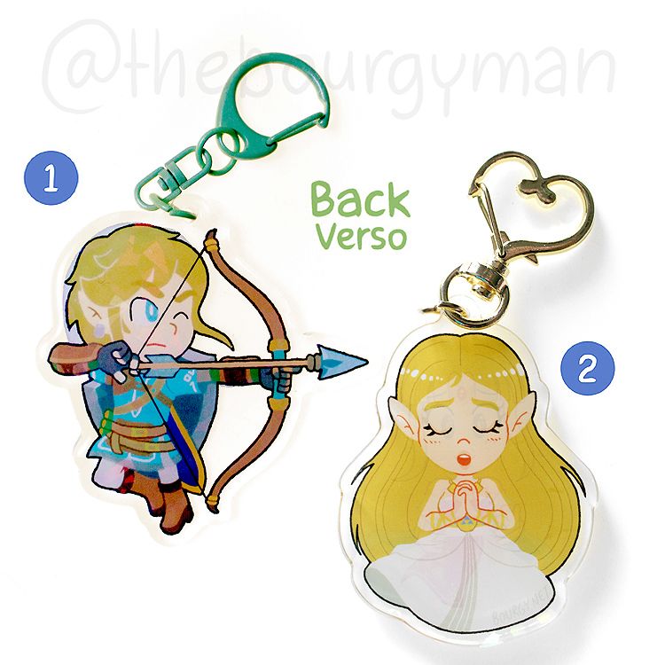 Legend of Zelda 2.5" acrylic charm/porte-clé acrylique (2 designs)