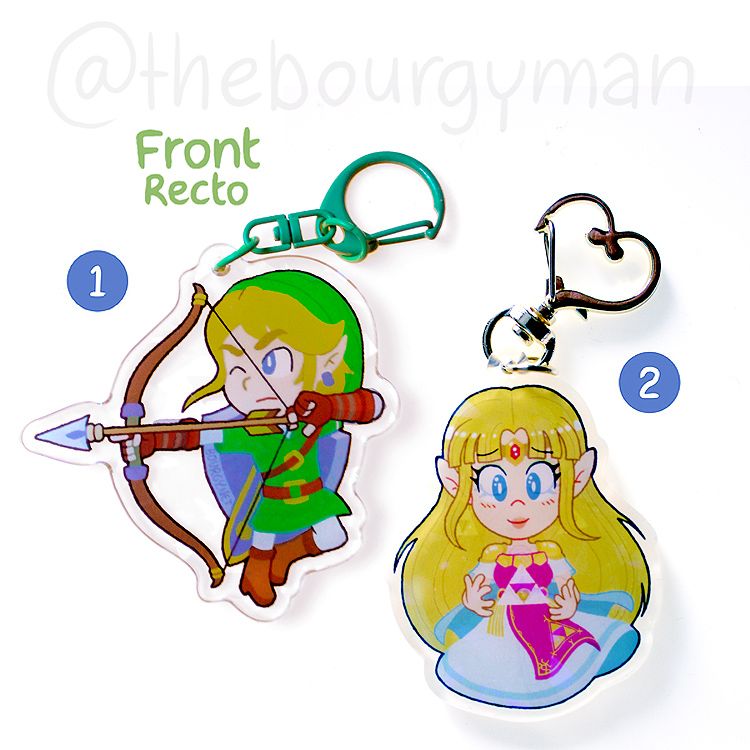Legend of Zelda 2.5" acrylic charm/porte-clé acrylique (2 designs)
