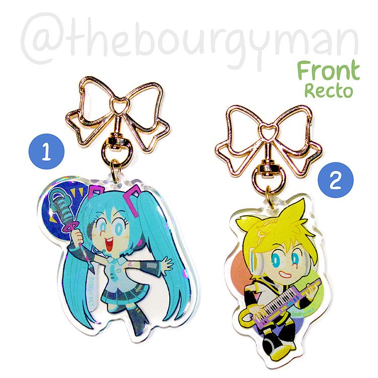 Vocaloid 2.5" acrylic charm/porte-clé acrylique (3 designs)