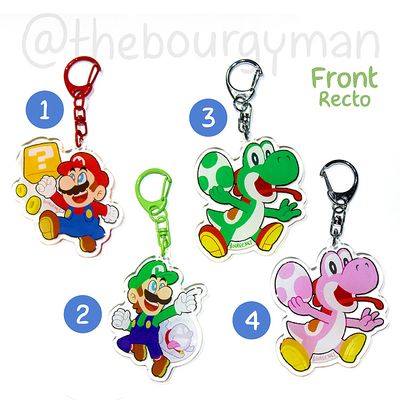 Super Mario 2.5" acrylic charm/porte-clé acrylique (13 designs)