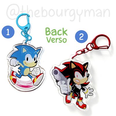 Sonic The Hedgehog 2.5" acrylic charm/porte-clé acrylique (2 designs)
