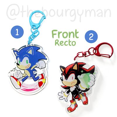 Sonic The Hedgehog 2.5" acrylic charm/porte-clé acrylique (2 designs)