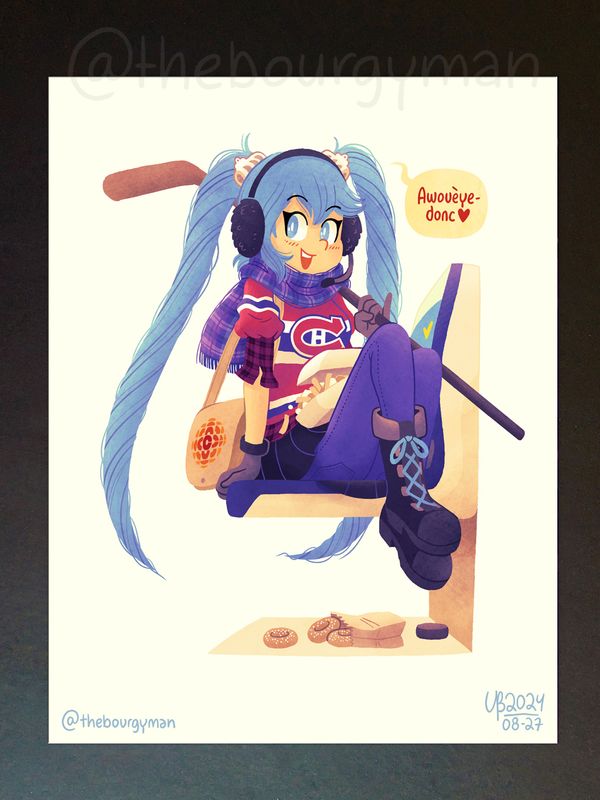 Québécois Miku (Vocaloid) 8 x 10" poster/affiche